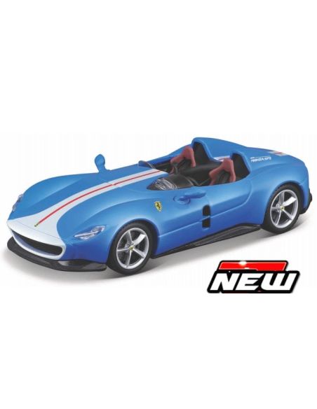 BBURAGO BU36913LB FERRARI MONZA SP2 CONVERTIBLE BLUE/WHITE SIGNATURE 1:43 Modellino