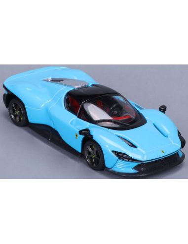 BBURAGO BU36914B FERRARI DAYTONA SP3 LIGHT BLUE SIGNATURE 1:43 Modellino