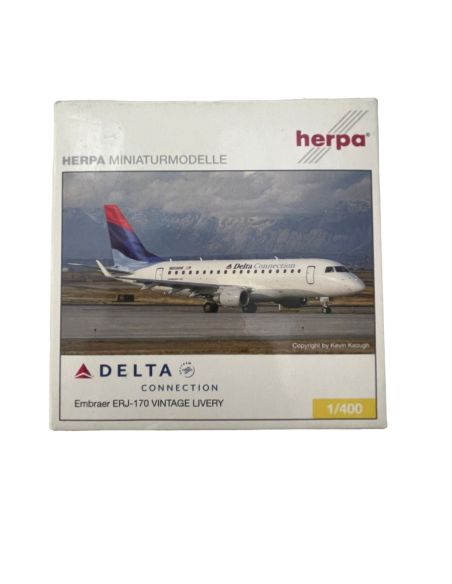 copy of Herpa 561877 Delta Connection Embraer ERJ-170 Vintage Livery 1:400 Aereo Model
