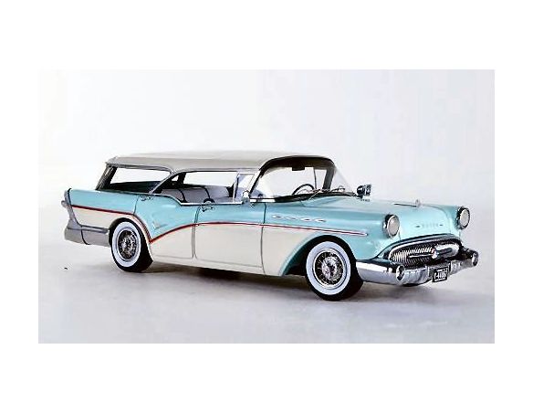 Neo Scale Models NEO44067 BUICK CENTURY CABALLERO ESTATE 1957 CREMA/THE VERDE 1:43 Modellino