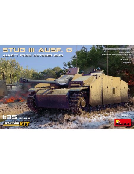 MINIART MIN35352 STUG III AUSF. G OCTOBER 1943 ALKETT KIT 1:35 Modellino