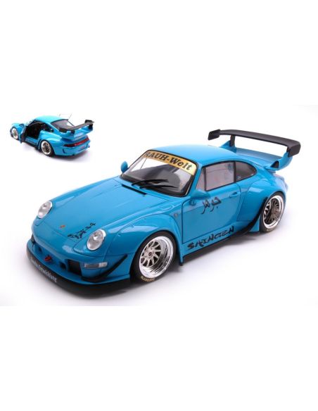 SOLIDO SL1808501 PORSCHE 911 993 RWB BODYKIT COUPE 2018 LIGHT BLUE 1:18 Modellino