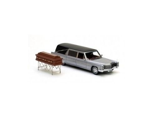 Neo 43897 LANDAU HEARE WAGON 1966 +COFFIN 1/43 Modellino
