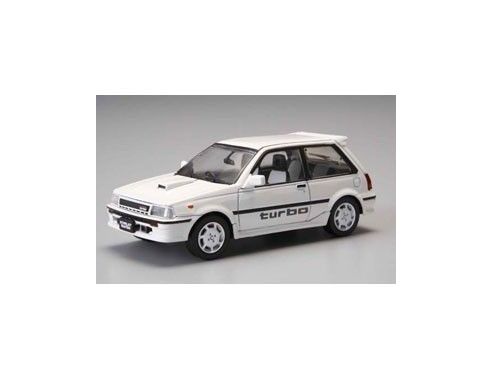Aoshima 75197 TOYOTA STARLET TURBO S WHITE'86 1/43 Modellino