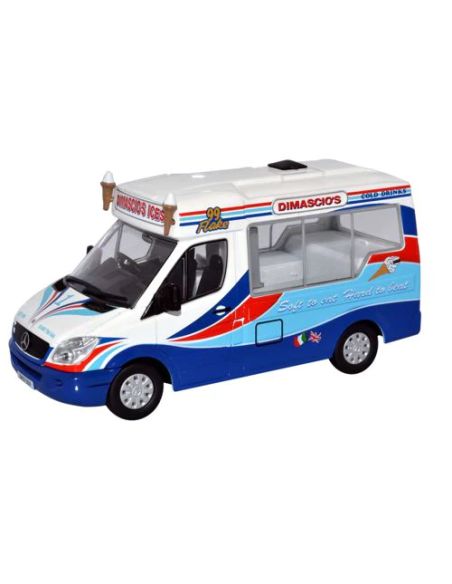 OXFORD OXFWM002 MERCEDES DIMASCIOS ICE CREAM VAN 1:43 Modellino