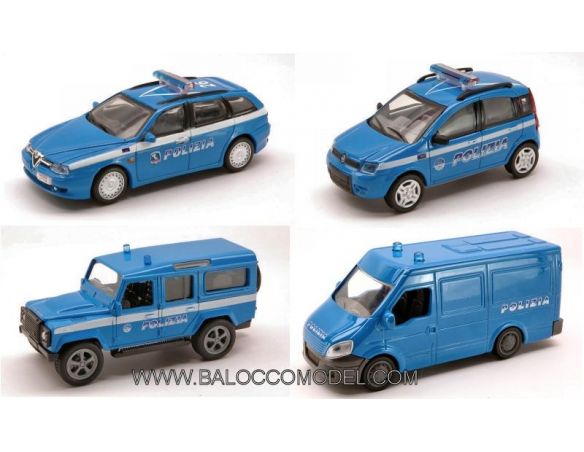 New Ray NY19843 AUTO POLIZIA 4 ASS. 1:43 Modellino