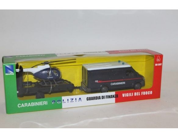 New Ray NY19855 AUTO CARABINIERI C/CARRELLO 2 ASS.1:43 Modellino
