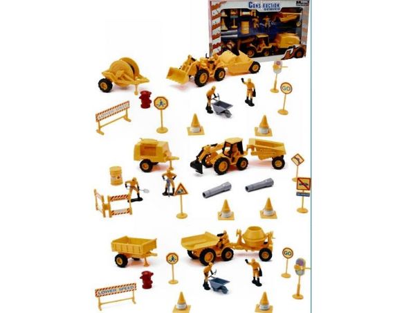 New Ray NY33265 CONSTRUCTION PLAYSET PLAST.1:32 Mezzi Industriali
