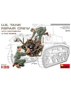 MINIART MIN35461 U.S. TANK REPAIR CREW w/CONTINENTAL...