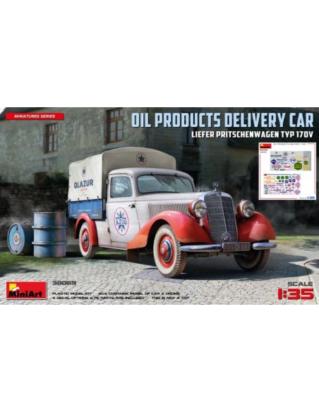 MINIART MIN38069 LIEFER PRITSCHENWAGEN TYP 170V OIL PRODUCTS DELIVERY KIT 1:35 Modellino