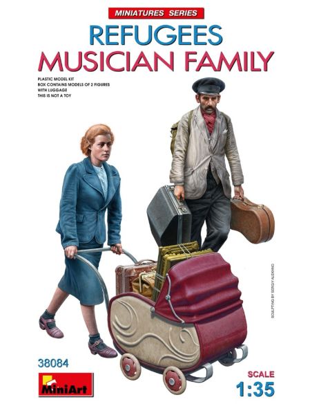 MINIART MIN38084 REFUGEES MUSICIAN FAMILY KIT 1:35 Modellino