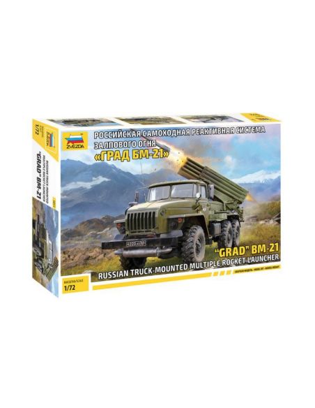 ZVEZDA Z5051 BM-21 GRAD 1 ROCKET LAUNCHER KIT 1:72 Modellino