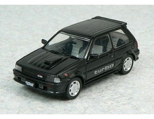 Aoshima 75203 TOYOTA STARLET TURBO S BLACK'86 1/43 Modellino