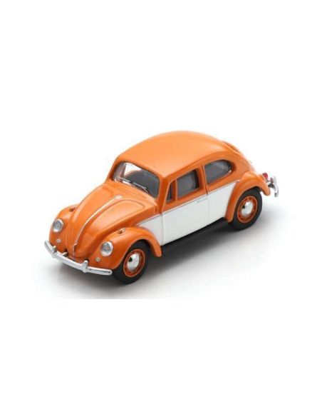 SCHUCO SH452037700 VOLKSWAGEN BEETLE 2-TONE ORANGE/WHITE 1:64 Modellino