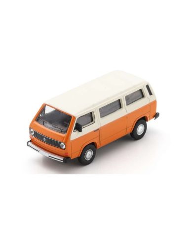 SCHUCO SH452037800 VOLKSWAGEN T3 LUXUS BUS 2-TONE BEIGE/ORANGE 1:64 Modellino