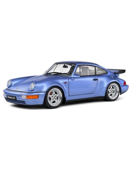 SOLIDO SL1803408 PORSCHE 911 964 TURBO COUPE 1990 MET.LIGHT BLUE 1:18 Modellino