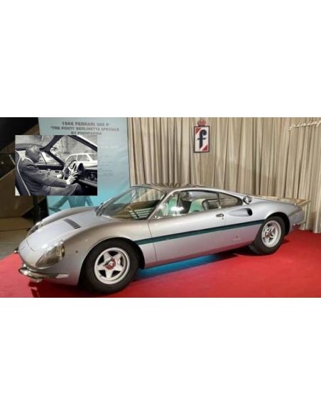 AUTOCULT ATC90286 FERRARI 365P 3 POSTI 1966 SILVER GIANNI AGNELLI CAR MASTERPIECE 1:43 Modellino