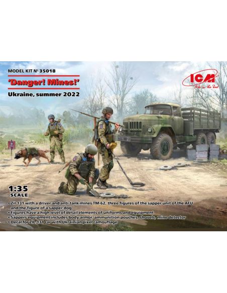 ICM ICM35018 DANGER! MINES! UKRAINE SUMMER 2022 KIT 1:35 Modellino