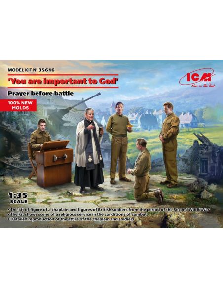 ICM ICM35616 YOU ARE IMPORTANT TO GOD - PRAYER BEFORE BATTLE KIT 1:35 Modellino