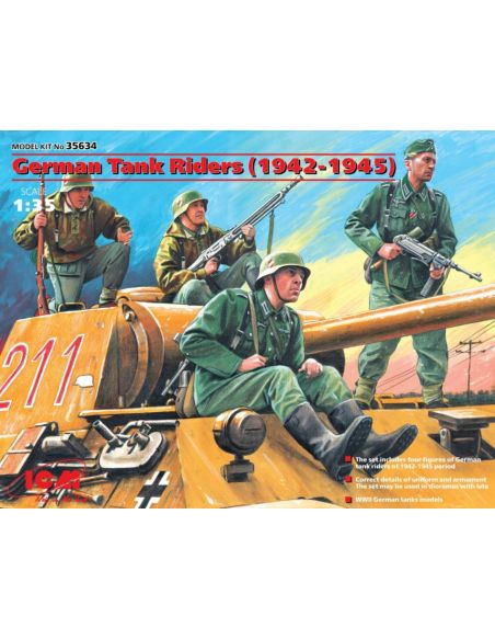 ICM ICM35634 GERMAN TANK RIDERS 1942-1945 KIT 1:35 Modellino