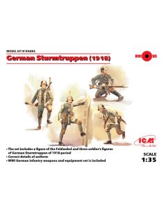 ICM ICM35692 GERMAN STURMTRUPPEN 1918 4 FIGURES KIT 1:35...