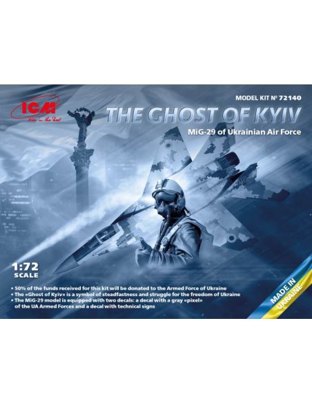 ICM ICM72140 THE GHOST OF KYIV MIG-29 UKRAINA AIR FORCE KIT 1:72 Modellino