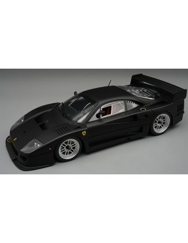 TECNOMODEL TMD18286I FERRARI F40 LM 1996 PRESS VERSION MATT BLACK WITH BBS SILVER WHEELS 1:18 Modellino