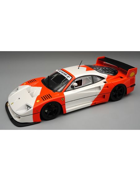 TECNOMODEL TMD18286L FERRARI F40 LM 1996 RED/WHITE WITH BLACK WHEELS 1:18 Modellino