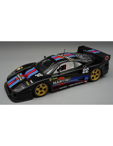 TECNOMODEL TMD18286N FERRARI F40 LM 1996 BLACK/DECALS WITH GOLD WHEELS 1:18 Modellino